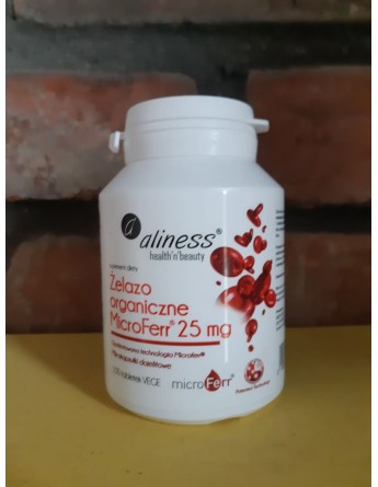 Żelazo organiczne MicroFerr® 25 mg x 100 tabletek VEGE