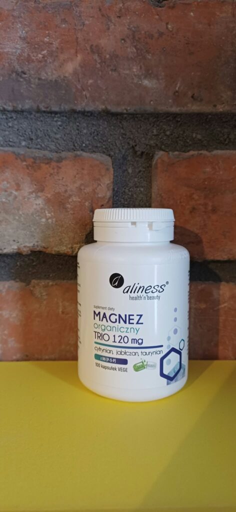 Magnez organiczny TRIO 120 mg z B6 (P-5-P) x 100 kaps.